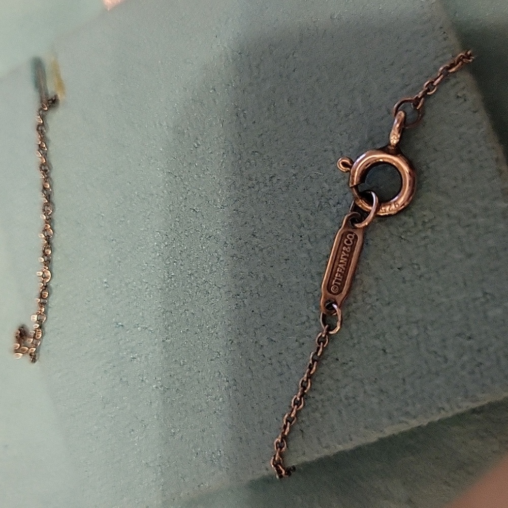 Tiffany & Co. Sterling Silver Atlas Bar Roman Numeral Pendant Necklace - Picture 5 of 5